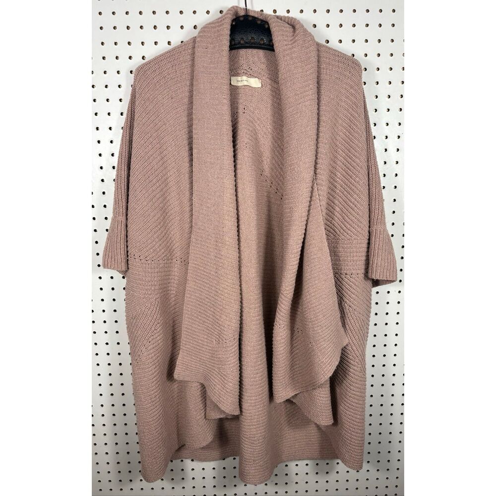 Anthropologie Sleeping On Snow Women's Mauve Knit Cardigan Sweater Size one size
